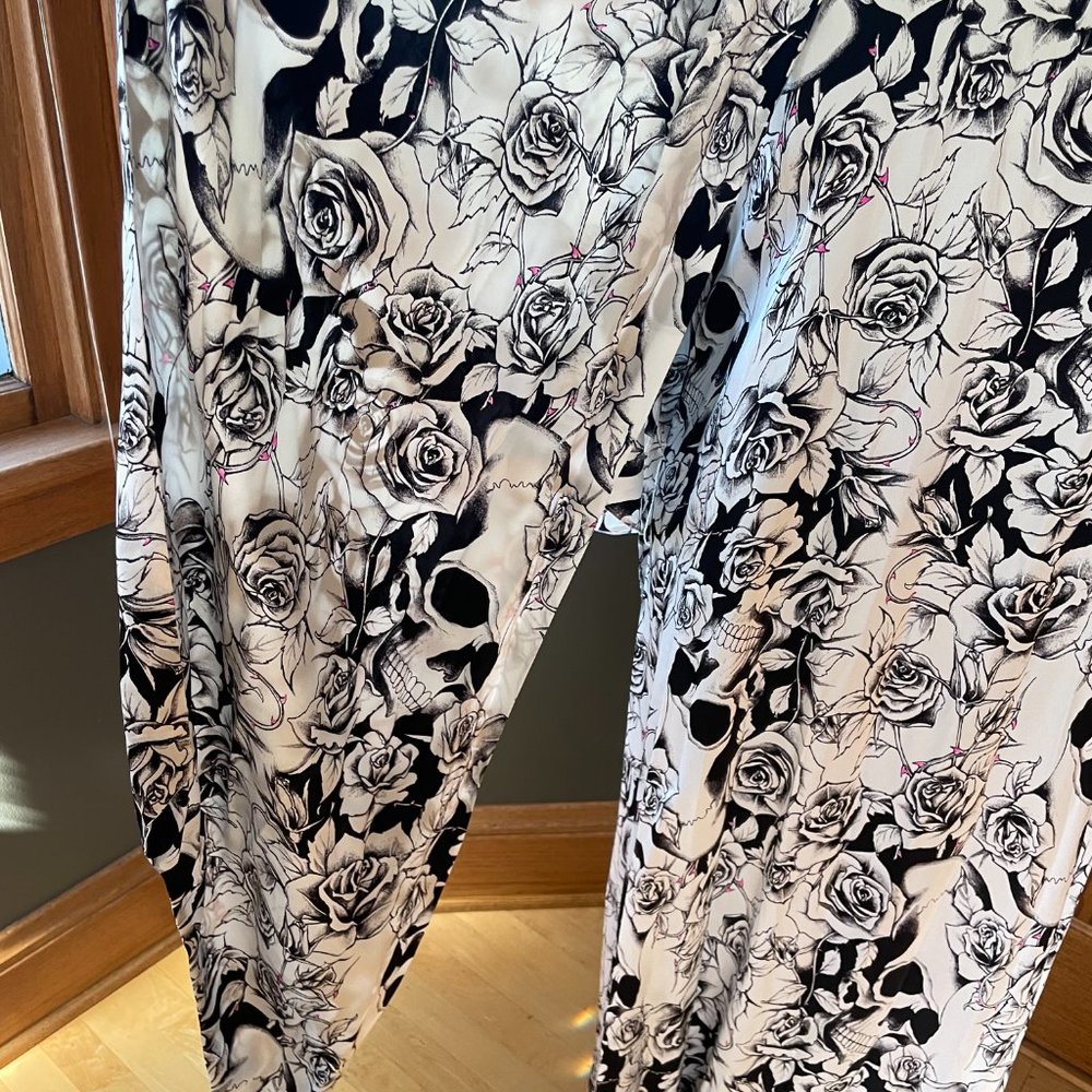 Thomas Wylde Silk Caftan Dress and Scarf - skull and roses! - Picture 3 of 6
